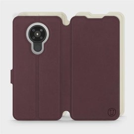 Phone Case Nokia 5.3 - Design Burgundy with Platinum