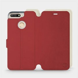 Etui Soft Touch do Huawei Y6 Prime 2018 - wzór Zachodząca czerwień z platyną