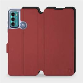 Phone Case Motorola Moto G60 - Design Dark Red with Black