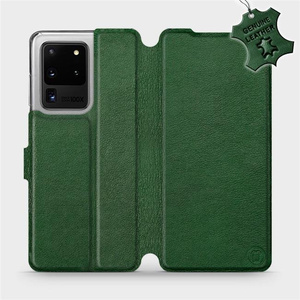 Phone Case Samsung Galaxy S20 Ultra - Design Green Leather