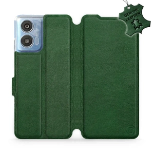 Phone Case Motorola Moto G04 - Design Green Leather