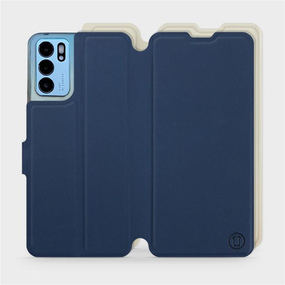 Phone Case OPPO Reno 6 5G - Design Navy with Platinum