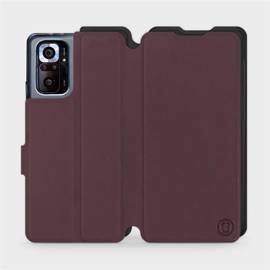 Phone Case Xiaomi Redmi Note 10 pro - Design Burgundy with Black