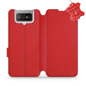 Phone Case Asus Zenfone 7 ZS670KS - Design Red Leather