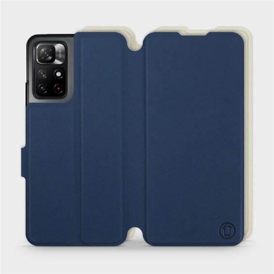 Etui Soft Touch do Xiaomi Redmi Note 11S 5G - wzór Głęboki granat z platyną