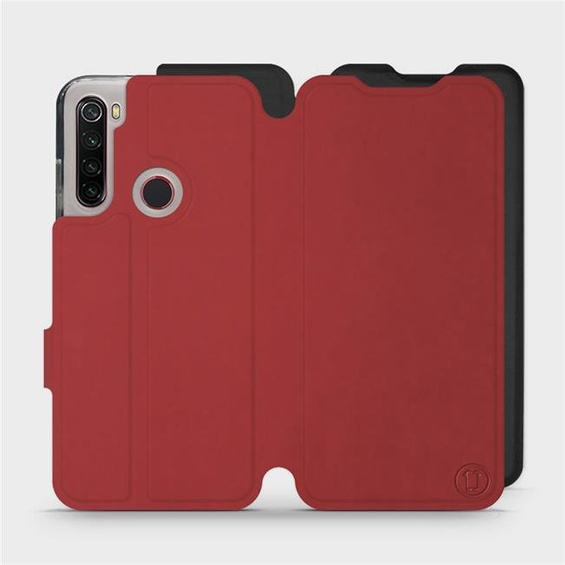 Etui Soft Touch do Xiaomi Redmi Note 8 2021 - wzór Zachodząca czerwień z czernią