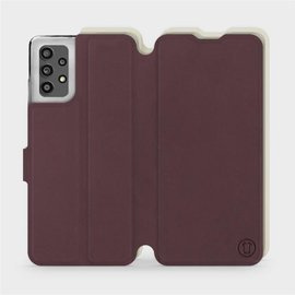 Phone Case Samsung Galaxy A32 4G - Design Burgundy with Platinum