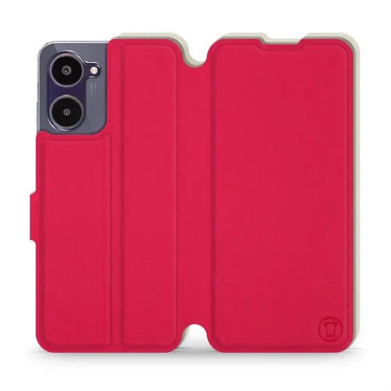 Hülle für Realme 10 - Farbe Rot mit Platin
