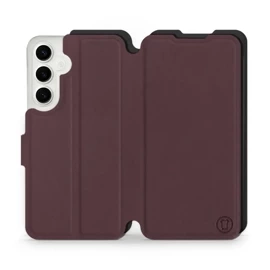 Etui Soft Touch do Samsung Galaxy S24 Plus - wzór Matowy burgund z czernią