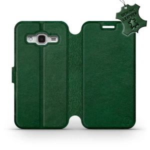 Phone Case Samsung Galaxy J3 2016 - Design Green Leather