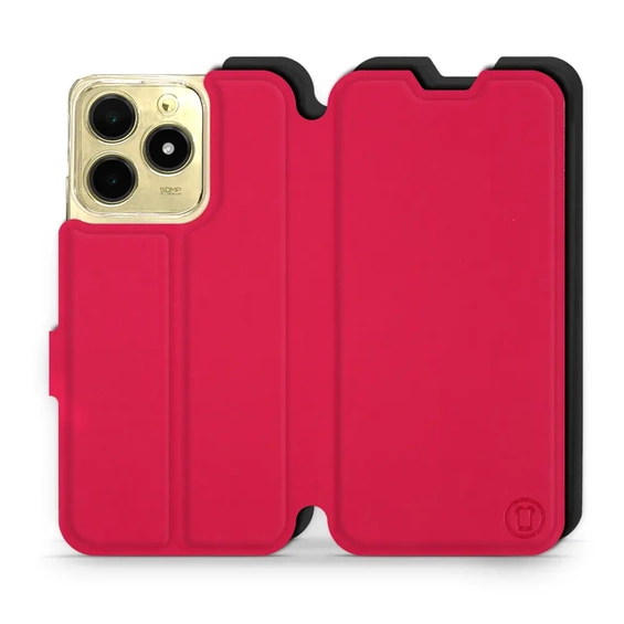 Etui Soft Touch do Realme C61 - wzór Żywa czerwień z czernią