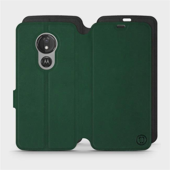 Etui Soft Touch do Motorola Moto G7 Power - wzór Miejska zieleń z czernią