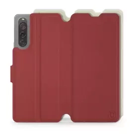 Etui Soft Touch do Sony Xperia 10 V - wzór Zachodząca czerwień z platyną