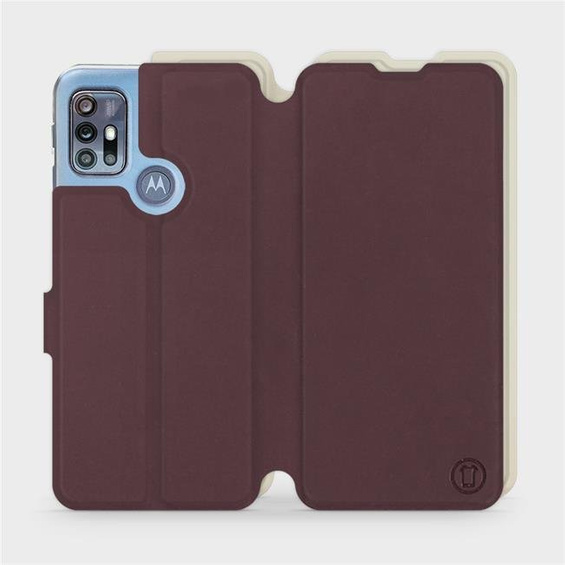 Phone Case Motorola Moto G20 - Design Burgundy with Platinum