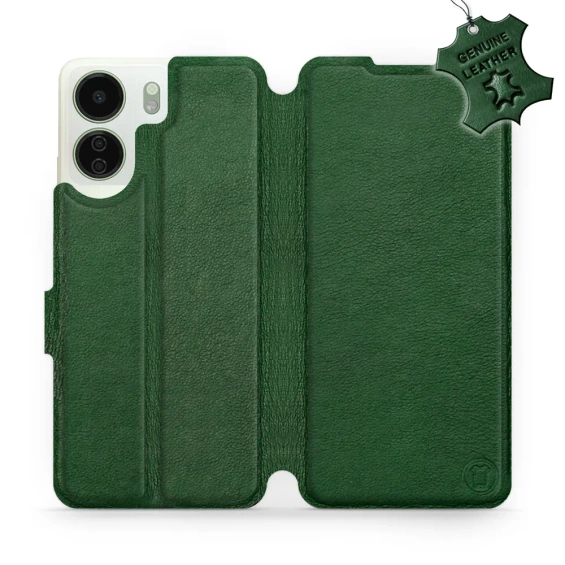 Hülle für Xiaomi Redmi 13C - Farbe Green Leather