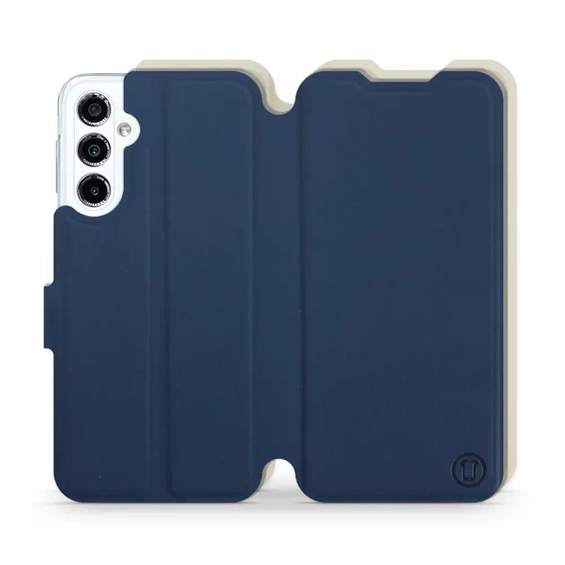 Etui Soft Touch do Samsung Galaxy M34 5G - wzór Głęboki granat z platyną