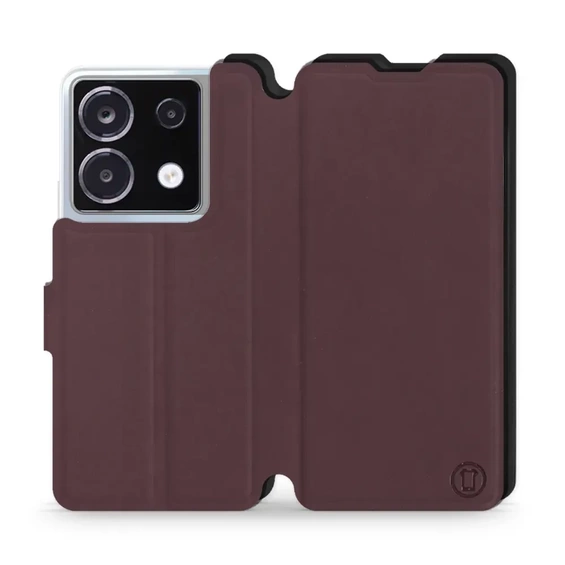 Etui Soft Touch do Xiaomi POCO X6 - wzór Matowy burgund z czernią