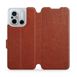 Etui do Xiaomi Redmi 12C - wzór Brown&Orange