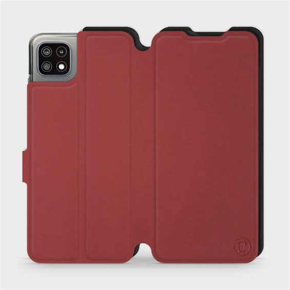 Phone Case Samsung Galaxy A22 5G - Design Dark Red with Black
