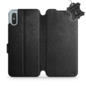 Hülle für Xiaomi Redmi 9A - Farbe Black Leather