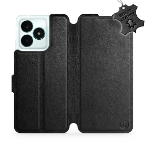 Phone Case Realme C51 - Design Black Leather