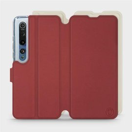 Phone Case Xiaomi Mi 10 - Design Dark Red with Platinum