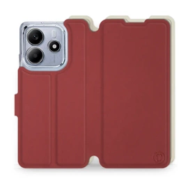 Phone Case Xiaomi Redmi Note 14 5G - Design Dark Red with Platinum