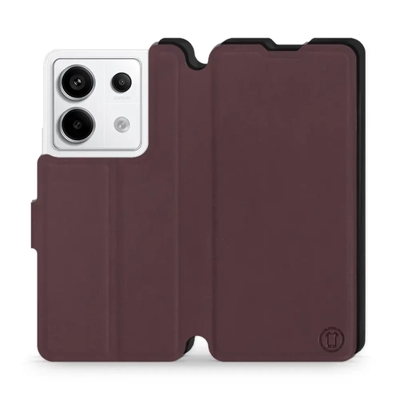 Etui Soft Touch do Xiaomi Redmi Note 13 PRO - wzór Matowy burgund z czernią