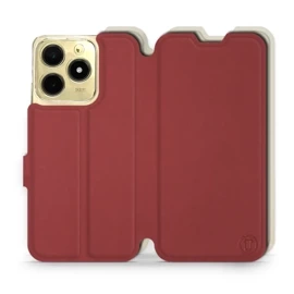 Phone Case Realme C61 - Design Dark Red with Platinum