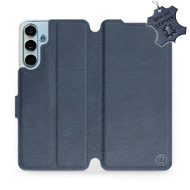 Phone Case Samsung Galaxy M55 5G - Design Blue Leather