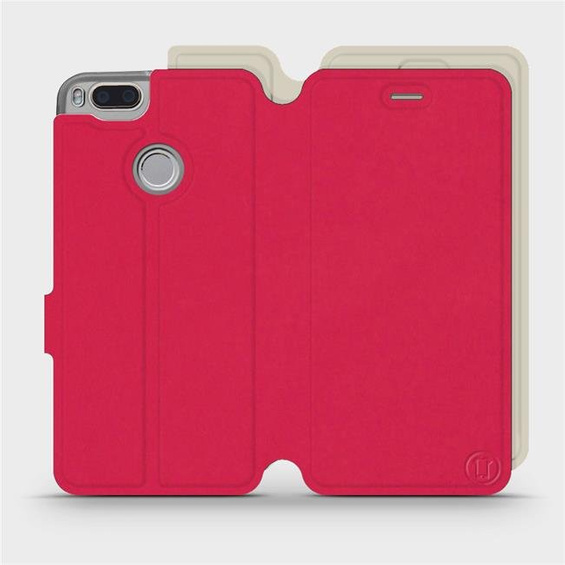 Hülle für Xiaomi Mi A1 - Farbe Rot mit Platin