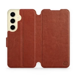 Phone Case Samsung Galaxy S24 - Design Brown&Orange