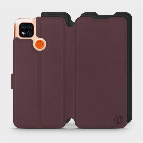 Phone Case Xiaomi Redmi 9C - Design Burgundy with Black