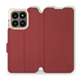 Phone Case Huawei Honor X7d - Design Dark Red with Platinum