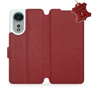 Phone Case OPPO A58 - Design Dark Red Leather