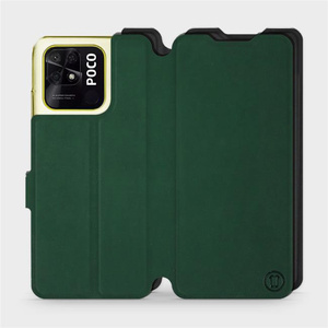 Etui Soft Touch do Xiaomi POCO C40 - wzór Miejska zieleń z czernią