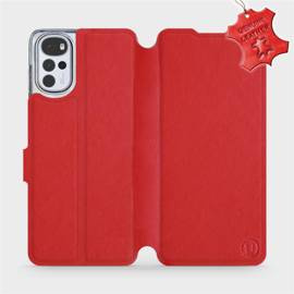 Phone Case Motorola Moto G22 - Design Red Leather