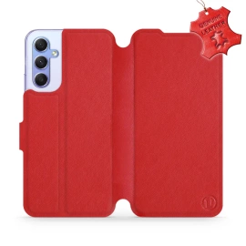 Phone Case Samsung Galaxy A34 5G - Design Red Leather