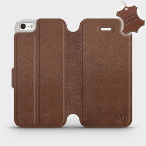 Phone Case Apple iPhone 5s - Design Brown Leather