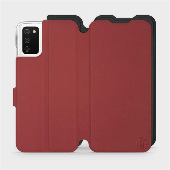 Phone Case Samsung Galaxy A03S - Design Dark Red with Black