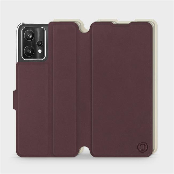 Etui Soft Touch do Realme 9 5G - wzór Matowy burgund z platyną