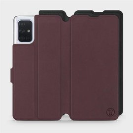 Phone Case Samsung Galaxy A71 - Design Burgundy with Black