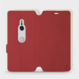 Phone Case Sony Xperia XZ3 - Design Dark Red with Platinum