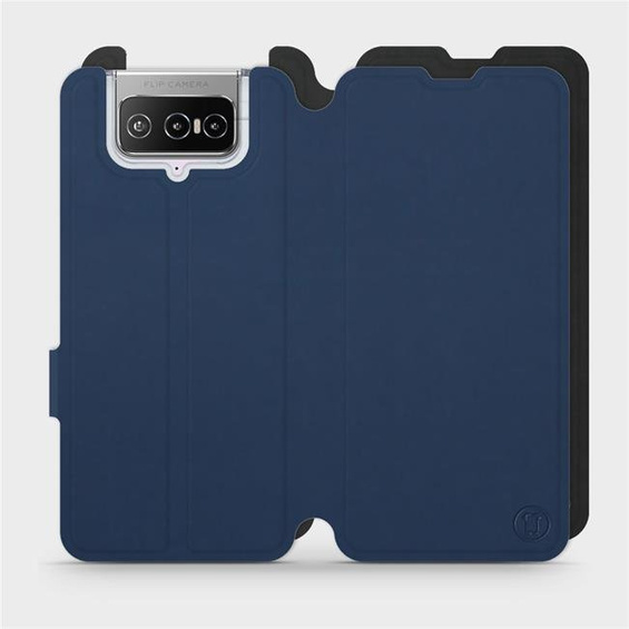 Hülle für Asus Zenfone 7 ZS670KS - Farbe Marine mit Schwarz