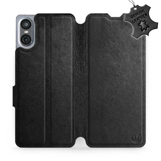 Phone Case Sony Xperia 10 VI - Design Black Leather
