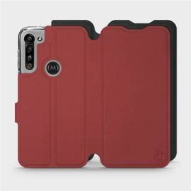 Phone Case Motorola Moto G8 Power - Design Dark Red with Black