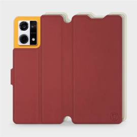 Phone Case Oppo Reno 7 4G - Design Dark Red with Platinum