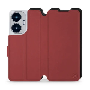Phone Case Realme C55 - Design Dark Red with Black