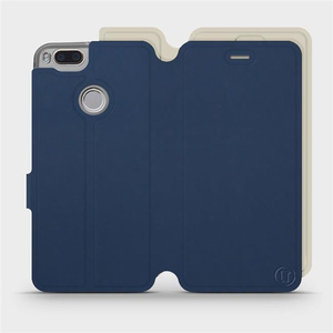 Phone Case Xiaomi Mi A1 - Design Navy with Platinum