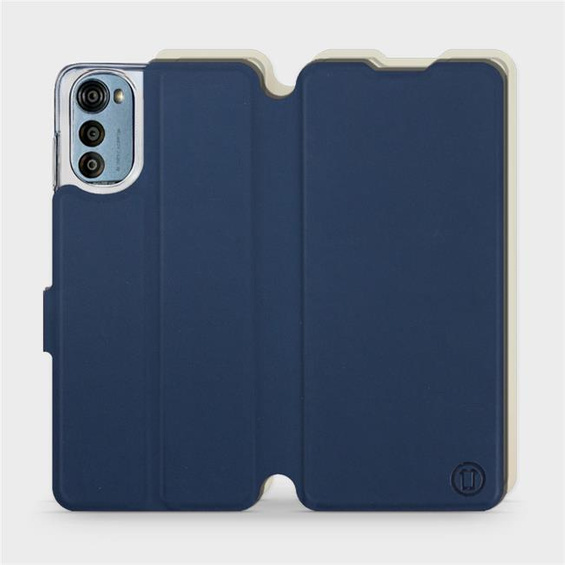 Phone Case Motorola Moto E32 - Design Navy with Platinum